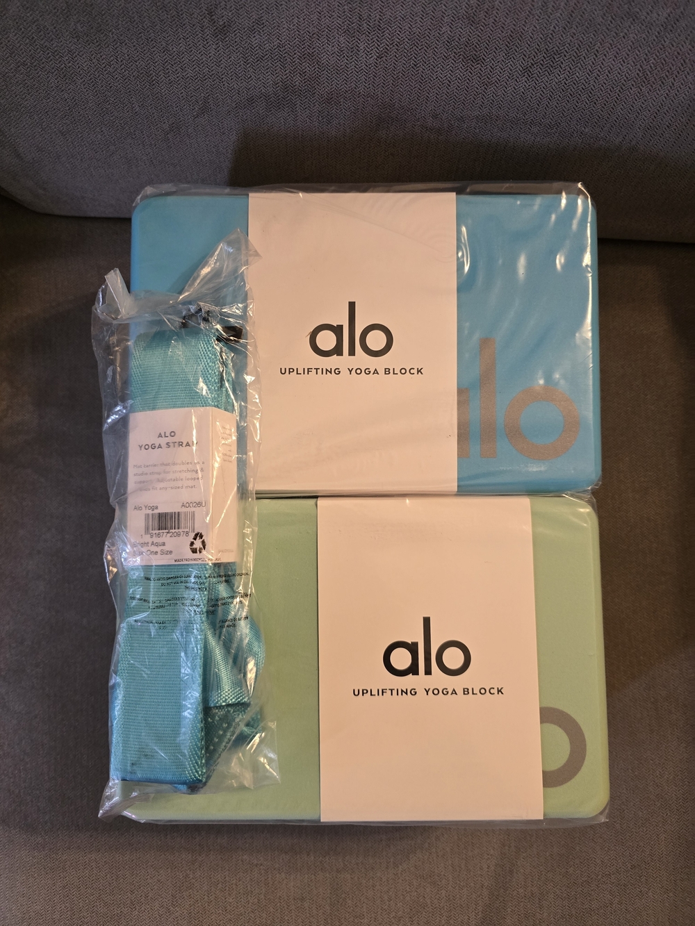 Alo Yoga Other | Alo Uplifting Yoga Blocks + Yoga Strap | Color: Blue/Green